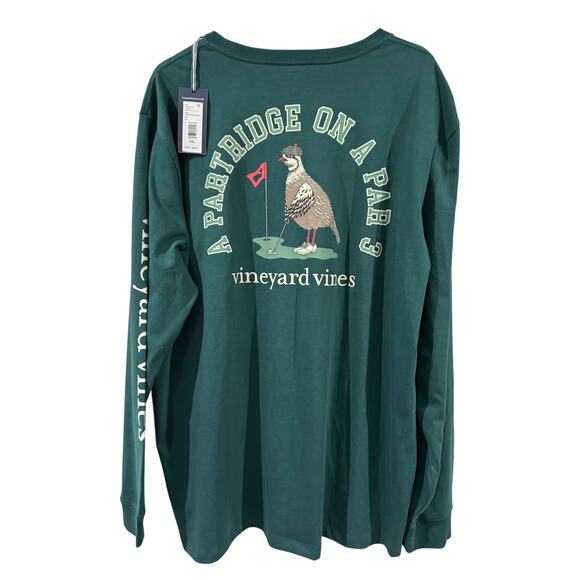 Vineyard Vines Partridge in a Pear Tree Golf LS Tee XXL - Picture 1 of 3